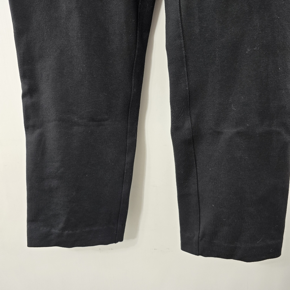 Quince Ultra Stretch Ponte Straight Leg Pants Trousers Solid Black Size M Petite - Picture 7 of 12